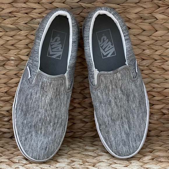 Vans Rib-Knit‎ Classic Gray Slip On Shoes - Picture 7 of 10